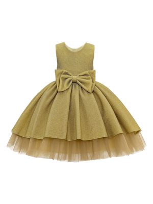 Tulleen Sarita bow-detailing dress - Gold