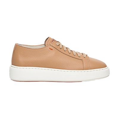 Tumbled leather sneakers