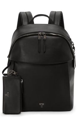 Tumi Holland Leather Backpack in Black/Gunmetal 