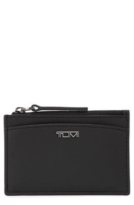 Tumi Leather Zip Card Case in Black