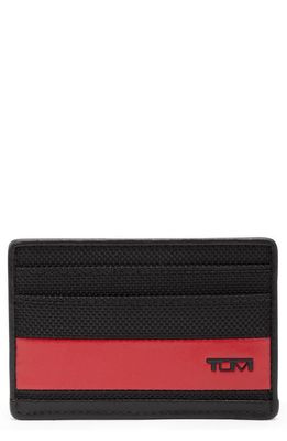 Tumi Slim Card Case in Black/Red