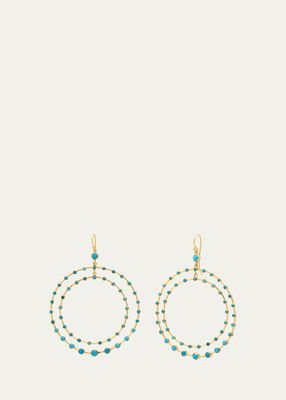 Turquoise Double Hoop Earrings