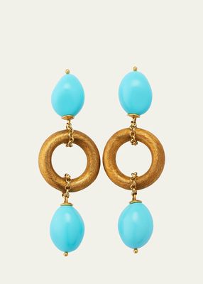 Turquoise Resin Drop Earrings