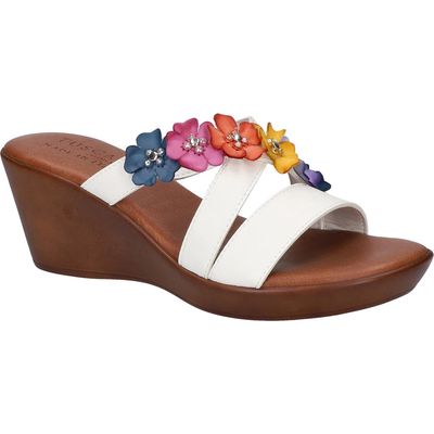 TUSCANY by Easy Street® Bellefleur Wedge Sandal in White 