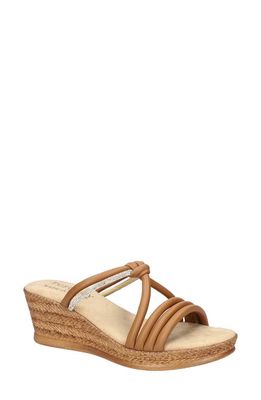 TUSCANY by Easy Street® Elvera Wedge Sandal in Tan