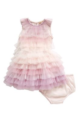 Tutu Du Monde Bebe Obsession Tiered Tulle Party Dress & Bloomers Set in Crystal Pink Mix