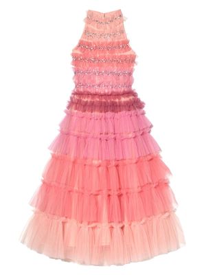 Tutu Du Monde crystal-embellished tiered dress - Pink