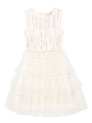 Tutu Du Monde Dauphinette sequinned tulle dress - Neutrals