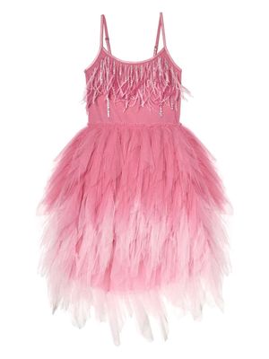 Tutu Du Monde feather-trim tulle dress - Pink