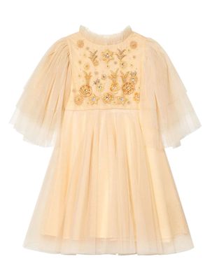 Tutu Du Monde Gilded Floral tulle dress - Neutrals