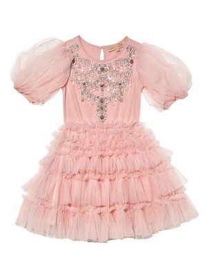 Tutu Du Monde Luxuriate puff-sleeves tiered dress - Pink