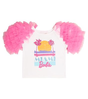 Tutu Du Monde x Barbie® Miami Shores tulle-trimmed cotton T-shirt
