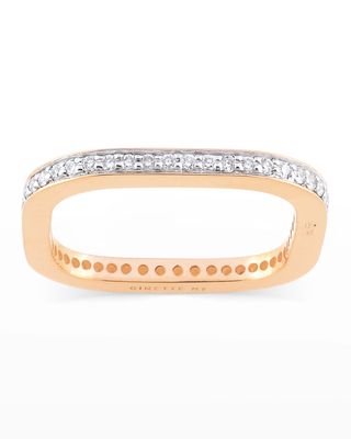TV 18k Rose Gold Diamond Ring, Size 7.5
