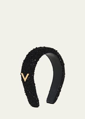 Tweed V Logo Headband