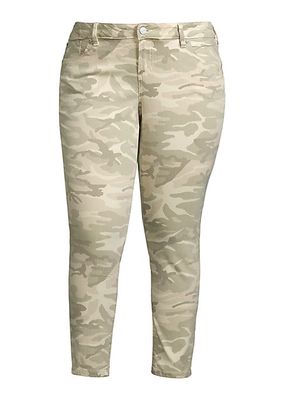 Twill Camoflauge Ankle Skinny Jeans