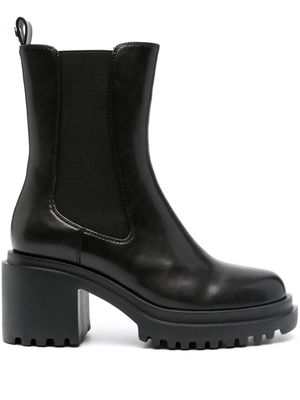 TWINSET 85mm leather ankle boots - Black