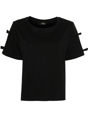 TWINSET Actitude bow-detail T-shirt - Black