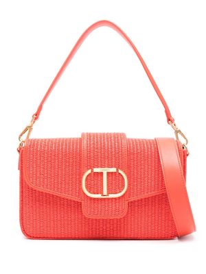 TWINSET Amie raffia cross body bag - Orange