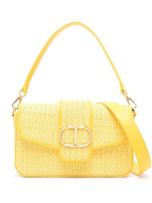 TWINSET Amie raffia cross body bag - Yellow