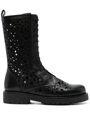 TWINSET Anfibio leather boots - Black