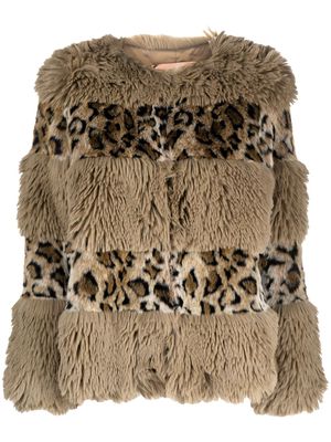 TWINSET animal-print faux-fur jacket - Neutrals