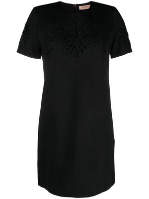 TWINSET bead-embellished short-sleeve minidress - Black