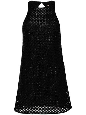 TWINSET beaded mesh minidress - Black