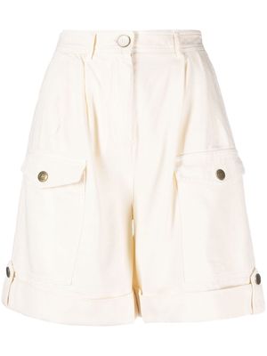 TWINSET belted cotton cargo shorts - Neutrals
