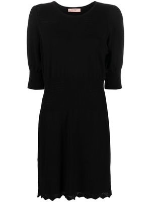 TWINSET belted knitted minidress - Black