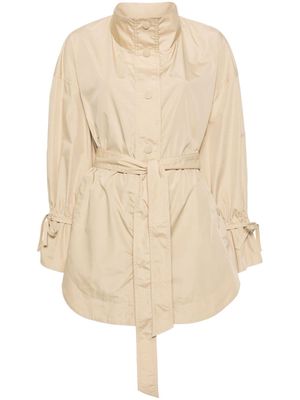 TWINSET belted stud-fastening trench coat - Neutrals