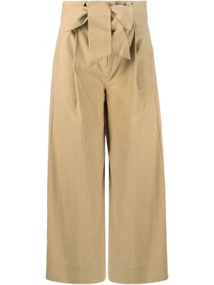 TWINSET belted wide-leg trousers - Neutrals