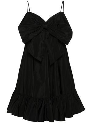 TWINSET bow-detail taffeta mini dress - Black