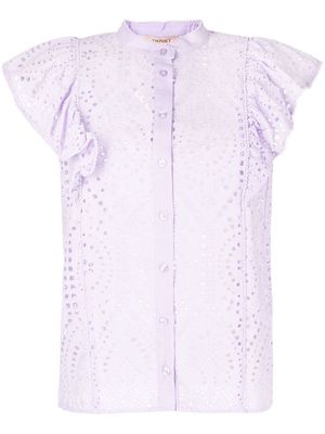 TWINSET broderie anglaise blouse - Purple