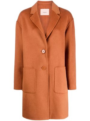 TWINSET brushed-finish single-breasted coat - Brown