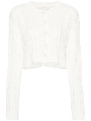TWINSET cable-knit crew-neck cardigan - White