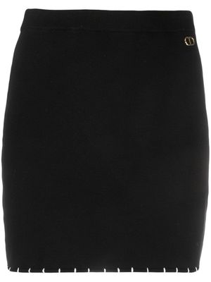 TWINSET contrast-stitching mini skirt - Black