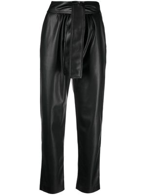 TWINSET cropped faux leather trousers - Black