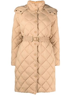 TWINSET diamond-quilted coat - Brown