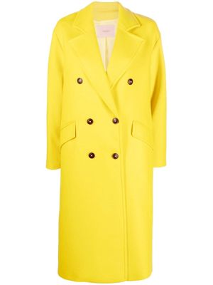 TWINSET double-breasted coat - Yellow