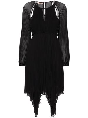 TWINSET draped ruffled dress - Black