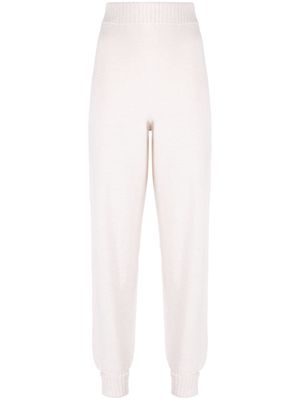 TWINSET elasticated-waist ribbed-knit track pants - White