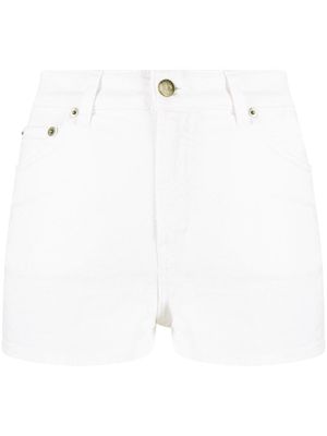 TWINSET embroidered-logo denim shorts - White