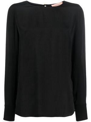 TWINSET fine-knit long-sleeve top - Black