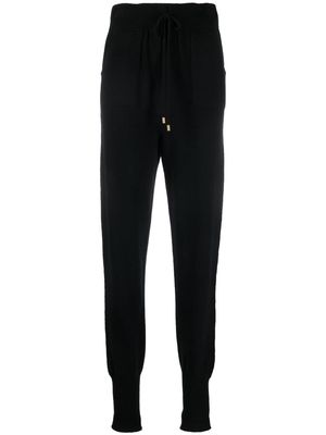 TWINSET fine-knit virgin wool-cashmere trousers - Black