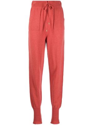 TWINSET fine-knit virgin wool-cashmere trousers - Red