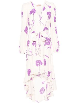 TWINSET floral-print belted dress - Neutrals