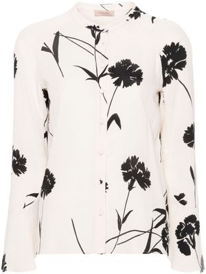 TWINSET floral-print cady shirt - Neutrals