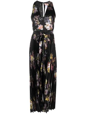 TWINSET floral-print pleated jumpsuit - Black