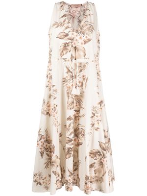 TWINSET floral-print sleeveless dress - Neutrals
