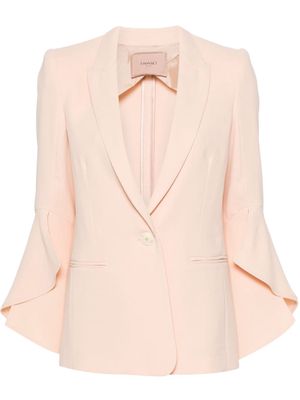 TWINSET flounce-sleeve crepe blazer - Pink